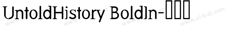 UntoldHistory BoldIn字体转换